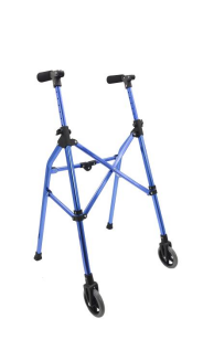 矢車菊藍色陽極帶輪四邊收合助行器   型號：YM-C33