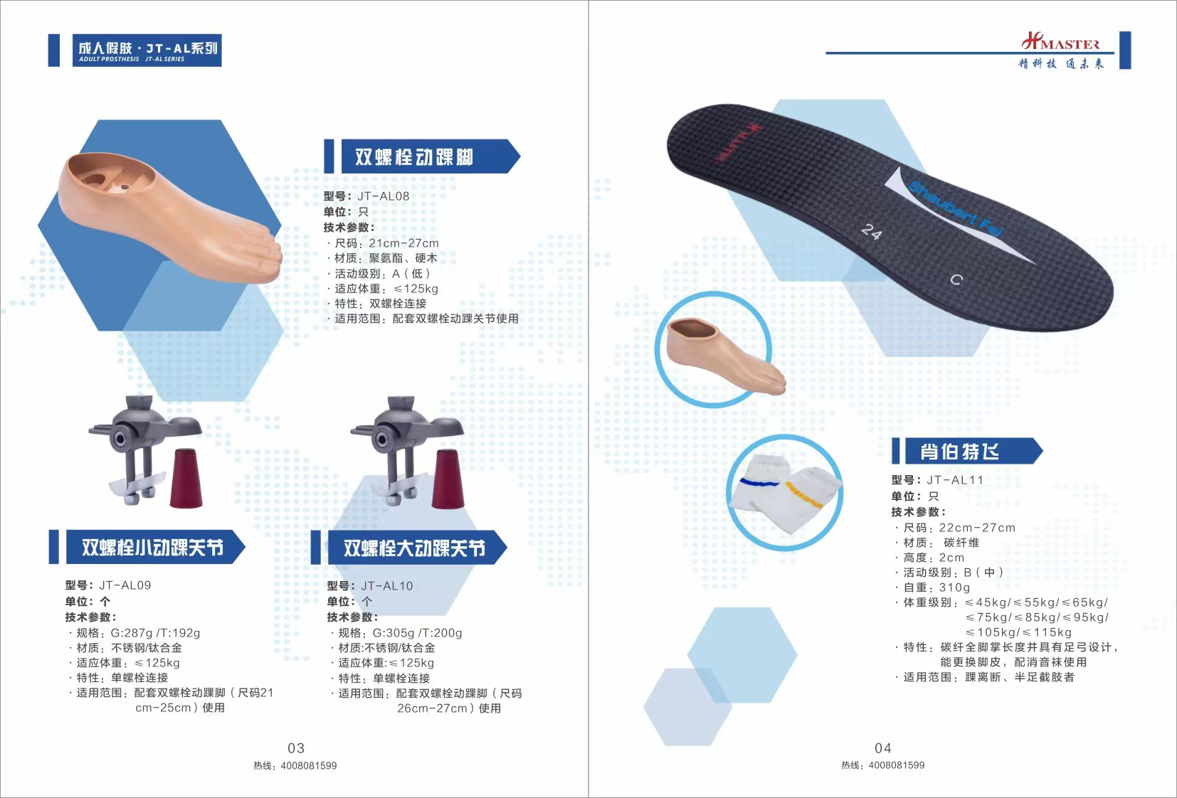 雙螺栓動踝腳